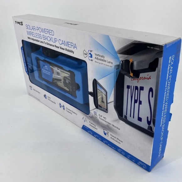 NIB Type S Solar-Powered Wireless Backup Camera Adjustable Lens 6.8" Touchscreen - Picture 5 of 8